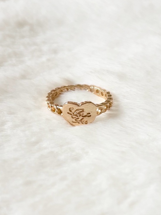 Jewelry - 5/$15 🩷 MUST BUNDLE Gold Heart 'Love' Ring - Women's Jewelry